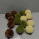 Liliful 15 Pcs Velvet Christmas Balls Bulk Flocked Christmas Tree Ball Ornaments Plastic Xmas Decorative Hanging Ornaments(Brown, Green, Beige,3.15 Inch)