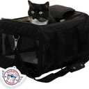 Sherpa Original Deluxe Travel Pet Carrier, Airline Approved - Black Lattice, Large (19.0"L x 11.8"W x 11.5"H)