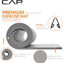 CAP Barbell 1/2-Inch High Density Exercise Yoga Mat with Strap 