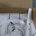 Modern Pendant Light Fixtures with 12" White Linen Fabric Shade, Adjustable Hanging Light Fixture,Drum Black Vintage Chandelier for Kitchen Island Bedroom Dining Room Foyer Entryway