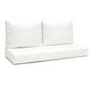 MFPMTUXO Outdoor Loveseat Cushions Set Waterproof, Patio Deep Seat Cushion with Anti-Slip Bottom,Olefin Love Seat Cushion for Couch, Bench, and Swing,Cushions Only (White, 46 * 26in)