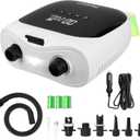 FBSPORT Paddle Board Pump Rechargeable 20PSI SUP Pump, Portable Electric Air Pump Quick Inflate & Deflate SUP Air Pump for Stand Up Paddle Boards, Kayak, Tent (White)