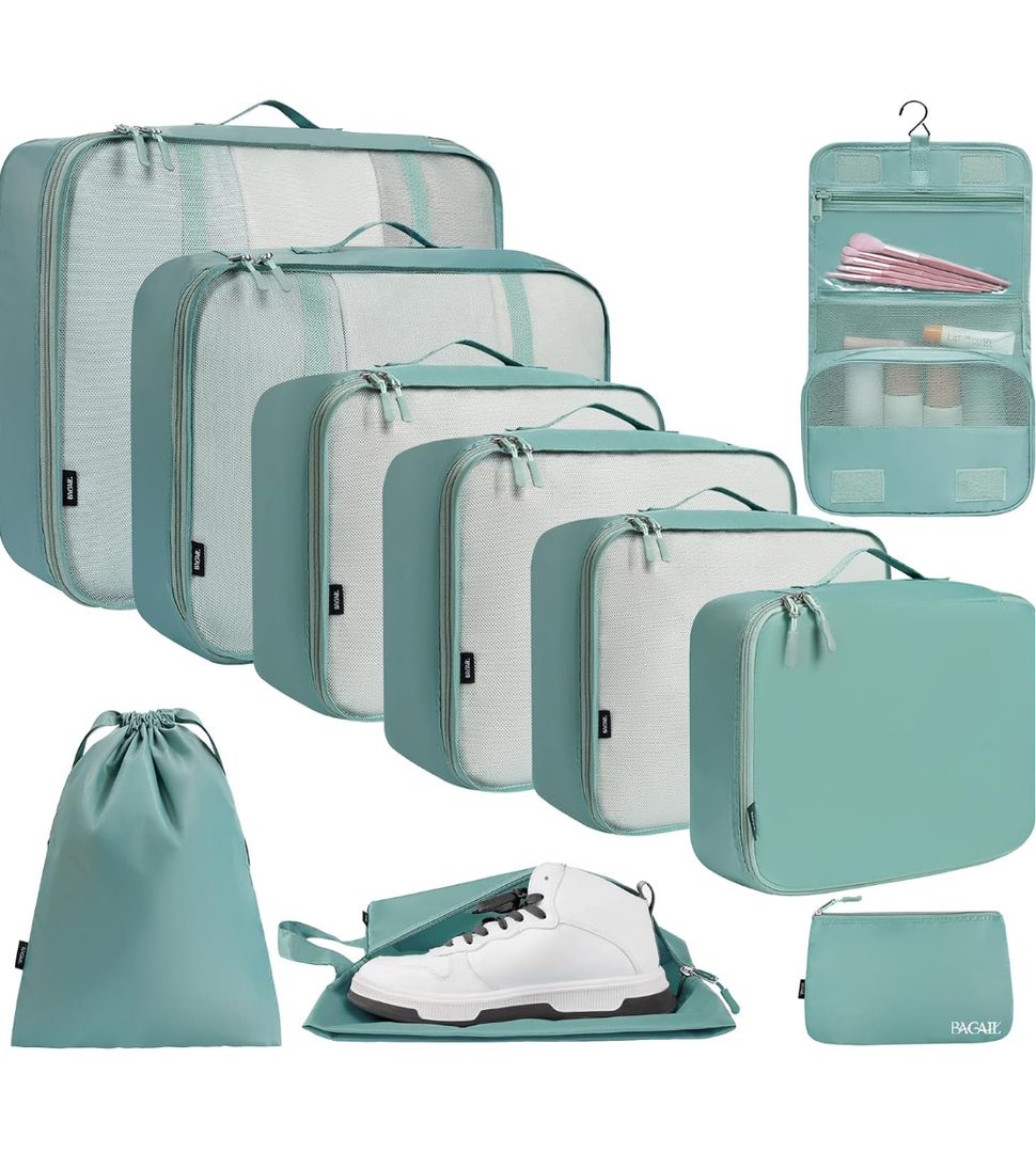 BAGAIL 6 Set/8 Set/10 Set Packing Cubes Various Sizes Packing Organizer for Travel Accessories Luggage Carry On Suitcase