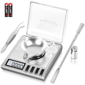 Fuzion Milligram Scale, 50g/0.001g Digital Milligram Scale with Calibration Weights, Jewelry and Gem Scale, Mg Scale for Powder, Reloading, Includes Scoop, Powder Pan and Tweezers