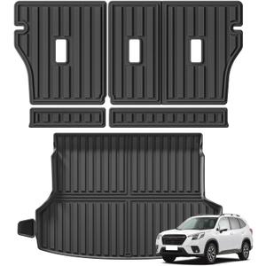 SMABEE Backrest Mats & Cargo Liner for 2019-2026 Subaru Forester, TPE All Weather Backrest Liners Trunk Mat Accessories Interior Black