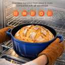 Nuwave 6QT Healthy Enameled Cast Iron Dutch Oven Pot with Lid, Heavy Duty 7-Layer Enamel, Enhanced Rust Protection, Dual Handles, Oven Safe to 500F for Sourdough Bread Baking, Braise, Stew, Roast