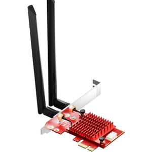WiFi 6E PCIe Card | Intel AX210 Chip | 5400Mbps Tri-Band 2.4GHz/5GHz/6GHz | Bluetooth 5.3 | Low Latency Wireless Adapter for Gaming & Streaming | Windows 10/11 Compatible