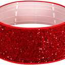 Red Beaded Christmas Tree Skirt Soft Reusable Christmas Sequin Tree Skirt Christmas Tree Bottom Decoration for Indoor Outdoor Christmas Party Decorations(#1)