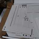 Makeup Vanity Desk Set, White, 35.4W x 15.7" D x 53.9" H (Large Smart LED Mirror, with Cushion Stool, Hairdryer Rack, Power-Outlet, 4 Drawers)