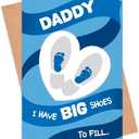 Pack of 3 Honeyplum First Fathers Day Card - Heartfelt Design From Wife, Girlfriend, Kids, Son, or Daughter - 4 x 6 Inches