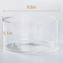 190oz Extra Large Glass Trifle Bowl, Modern Design Clear Glass Round Dessert Centerpiece Serving Bowl for Laying Ice Cream Cakes, Salad, Fruit, Microwave & Dishwasher Safe