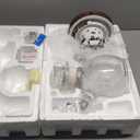 Thomas Kinkade White Christmas Crystal Snowman, Handcrafted Figurine with Lighted Village and Moving Train, Bradford Exchange Collectible