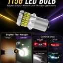 1156 LED Bulb White for Backup Reverse Tail Brake DRL Turn Signal Parking Light, BA15S 7506 1003 1141 P21W LED Bulbs 6500K Super Bright, Canbus Error Free 60-SMD 3014 Chips (2-Pack)