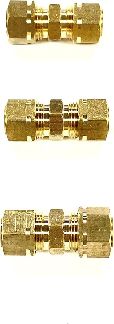 The Stop Shop Brass 10mm Compression Union (Pack of 3)