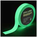 High Brightness Glow in The Dark Tape for Safety Marking, Art Craft DIY, Christmas Deco and Party Accessories. Non-Toxic Adhesive, Waterproof Rechargeable Luminous Tape (1 in X 30 ft) (Yellow-Green Light)