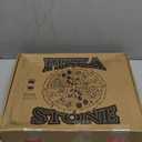 Pizza Stone 5 PCS Set, 15 x 12" Large Rectangle Pizza Stone Set for Oven and Grill with Metal Pizza Peels & Cutter Rocker, 0.6'' Thickened Stone Pizza Pan, Baking Stone for Pizza, Bread