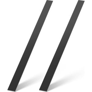 Blulu 2 Pcs 48" x 2" x 3/16" Hot Rolled Steel Flat Bar Solid Flat in Steel for Construction Industrial Applications Reinforcement Base Plates