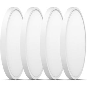 TALOYA Led Flush Mount Ceiling Light, 5000K 12 Inch Daylight White Surface Mounted Lighting Fixture for Bedroom Garage Low Ceilings Areas, ETL Listed Only 2 Pack
