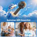 Portable Handheld Fan, 10000mAh Rechargeable Personal Fan for 40H, 6-Inch Ultra Quiet Foldable Hand Fan, 5-Speed Gentle Airflow Battery Operated Fans for Travel Outdoor Lash Makeup Gifts for Women
