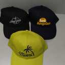 Baseball Caps for Men and Women, Los Angeles, Miami, New York (3 Pack) Black