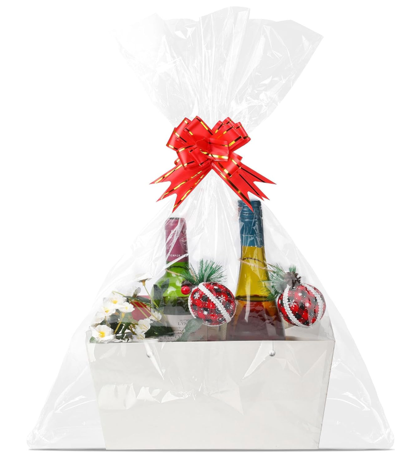 Tuanse 30 Piece Basket For Gift Party White Bags 12.6 x 9.8 x 5.9 Inch