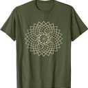 Mandala Sacred Fractal Geometry Art Yoga Mantra Good Vibes T-Shirt Ladies XL