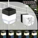 Solar LED Fence Post Cap Light 2x2 Inch (5x5cm) - for Wrought Iron, Aluminum & Garden Fences, Waterproof Outdoor Solar Lights (Warm Light) (12)