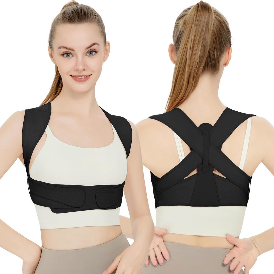 Posture Corrector for Women-Back Brace Support-Adjustable Shoulder Straightener forUpper Spine Support- Neck, Shoulder, Clavicle and Back Pain Relief (S/M)