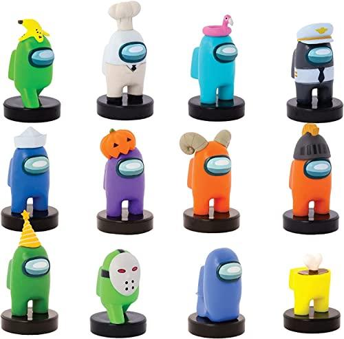 Among Us Stamps for Kids | 12 Among Us Toys Out of 16 Collectibles in 1 Box | Among Us Merch Incl. Mini Toys Like The Peeled, The Unbearable, The Dead Body, and The Ghost