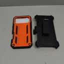 FNTCASE for iPhone 17 Pro-Max Case: Military Grade Rugged Phone Cover with Kickstand & Belt Clip Holster | Shockproof TPU Protection Bumper Matte Textured Design | Heavy Duty Protector Orange