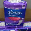 Always Discreet Adult Incontinence Pads for Women, Heavy Absorbency, Long Length, Postpartum Pads, 156 Count (4 Packs of 39)