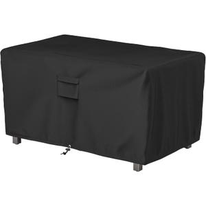 SHINESTAR Rectangle Fire Pit Cover, Fits for 46-48 Inch Gas Fire Table, Waterproof and Windproof, 48 x 28 x 24 Inches, Black