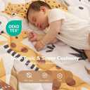 Momcozy Baby Play Mat for Floor, 50"x50" Thickened Playpen Mat, Playmate for Baby Tummy Time, Waterproof & Non-Slip, Foldable Outdoor Mat with Carrying Handle, Giraffe