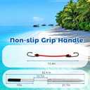 Sand Spike Boat Anchor, 39 Inch Sand Spike Boat Anchor Pole, Boat Anchor Sand Spike with Slide Hammer & Rubber-Coated Handle, for Boats Pontoon, Up to 36', for Shallow Water Shore, Sandbar