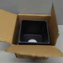 Tissue Box Cover Square Resin Tissue Holder for Home Decor, Hand Poured Marble Tissue Box Holder, 5 x 5 x 5.5 inches, Black