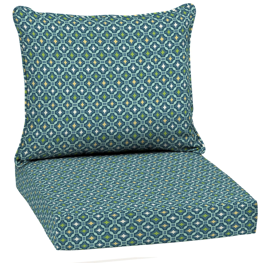 Arden Outdoor Deep Seat Cushion Set, 22x24, Alana Tile