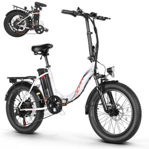 Vivi MT20UL Foldable Electric Bike 20" x3.0 Fat Tire Electric Bike with 48V 499.2WH Removable Battery, 500W, Up to 50 Miles EBike, 7-Speed, 19.8MPH, Cruise Control, SGS Certified to UL2849