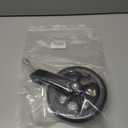 Wheelchair Accessories Caster Assembly with Aluminum Front Fork, Installing 6 Inch Solid Caster. Fit for Front Wheel Installation of Most Manual Wheelchairs and Children's Wheelchairs (Black 1 Ea)