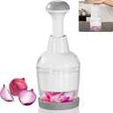 Food Chopper, Vegetable Chopper with Container, Onion Chopper Vegetable Cutter, Manual Veggie Chop Handheld Food Chopper for Garlic, Nut, Stainless Steel Blades, Dishwasher Safe, Easy to Clean, White