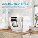 Midea MDC17P2DWW Countertop Dishwasher Portable with 6L(1.59G) Built-in Water Tank, 5+2 Programs, Auto Door Open, Dual Drying System, Energy-Saving and Odor Removal, for Apartments, Dorms& RVs, White