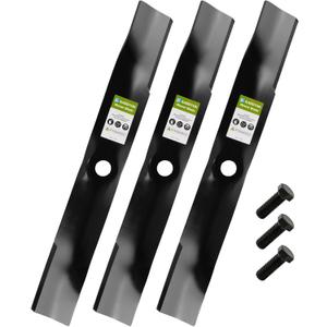 3-Pack Standard Lift 21" Mower Blades Replacement for John Deere 60" Deck Z730M Z735E Z735M Z720E Z740R Z760R Zero Turns, Fits OEM UC14208 M163983, 15/16" Center Circle Hole