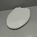 Bemis 7300SLEC Slow Close Toilet Seat, Easy Clean Hinges and Durable Plastic Seat, Made in USA, Elongated, White