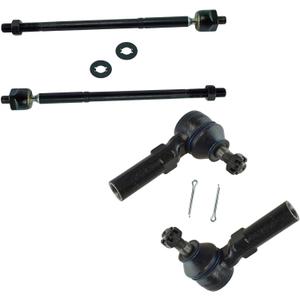TRQ Inner and Outer Tie Rod Set 4 Piece Compatible with 2014-2018 Toyota Corolla; 2019 Toyota Corolla Sedan; 2009-2013 Toyota Corolla US Built 1st VIN Digit 1; 2009-2013 Toyota Matrix FWD