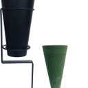 Cemetery Flower Vase with Stake, Grave Vase with Floral FoamGrave vases for Cemetery in ground,Black