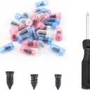 4 x Pack of 30 Tire Repair Kit with Plugs,Self-Service Tire Repair Plugs with Screwdriver for Tire Puncture Repair,3 Size Screw in Tire Plugs Flat Tire Repair Kit for Most Cars (30PCS)
