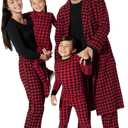 Men's Matching Holiday Family Pajama Sets, Classic Buffalo Check, Large