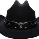 Cowboy Hat for Women & Men (Large, Na/Black)