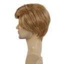 GNIMEGIL Funny Wigs for Adults Halloween Costume for Men Pixie Cut Wig with Bangs Famous People Costumes for Adult Unisex Celebrity Wigs for Cosplay (Blonde)