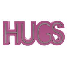 Led Table Sigh Hugs Pink