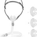 Nasal Pillow Universal Replacement Kit, Easy to Connecting Your MachineNasal Msk with S,M,L Size Nose Pillow Adapter, Frame Cushion, Elbow/Swivel,HeadHear,Strap and Hose